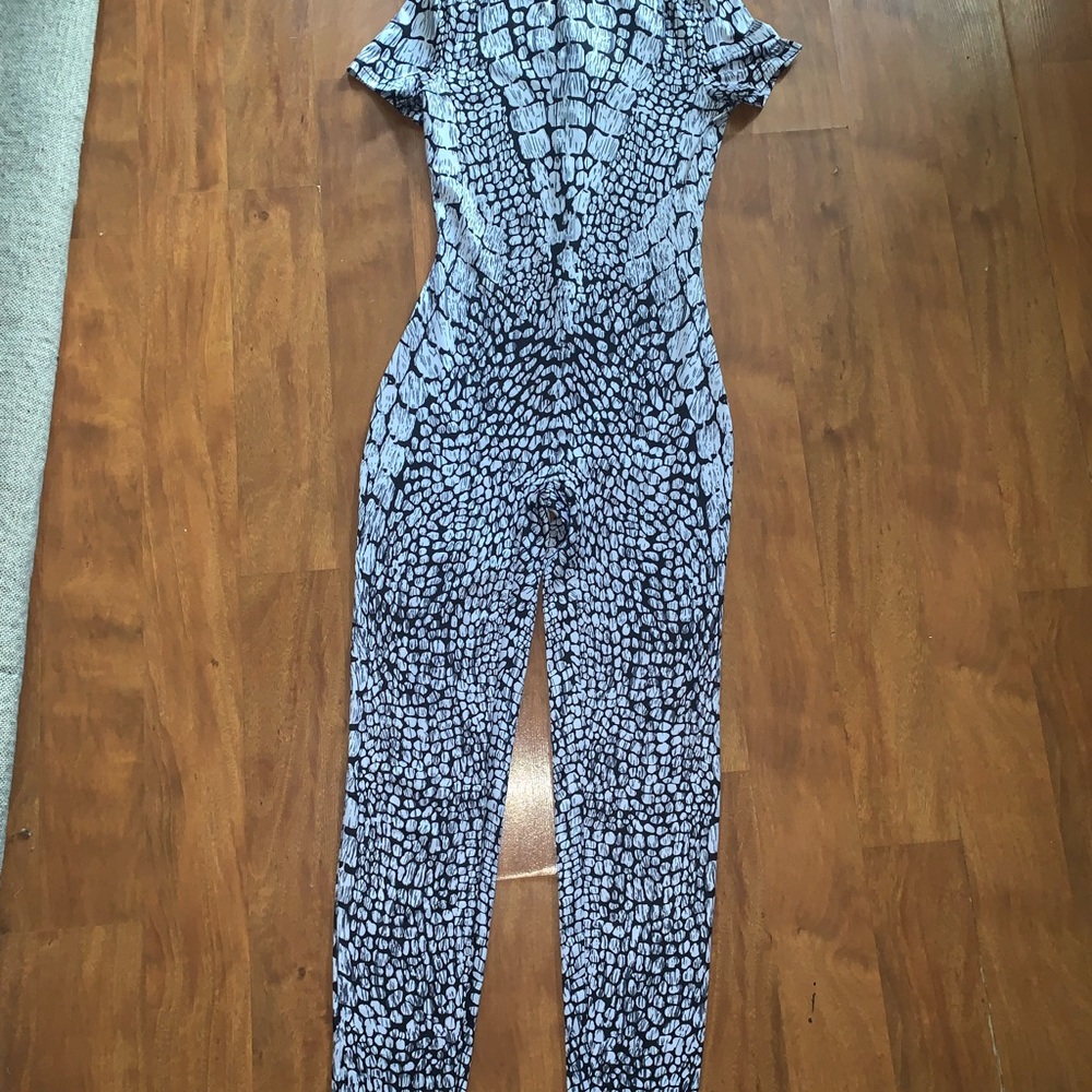 Stylish Black and Gray Jumpsuit